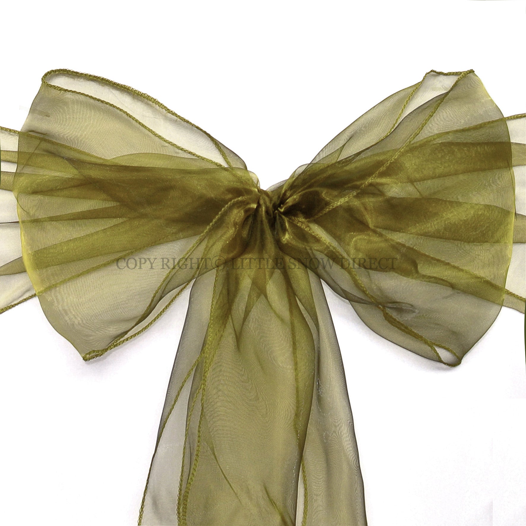 Kiwi Organza Chair Sash Bows (Pack of 10)