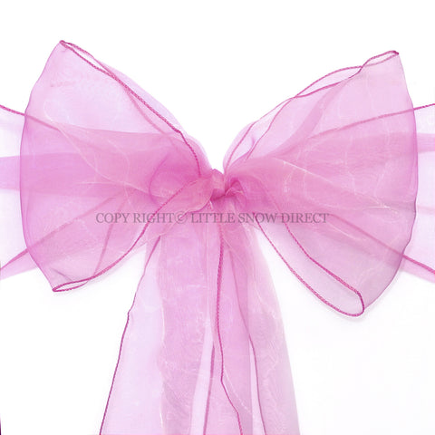 Lilac Organza Chair Sash Bows (Pack of 10)