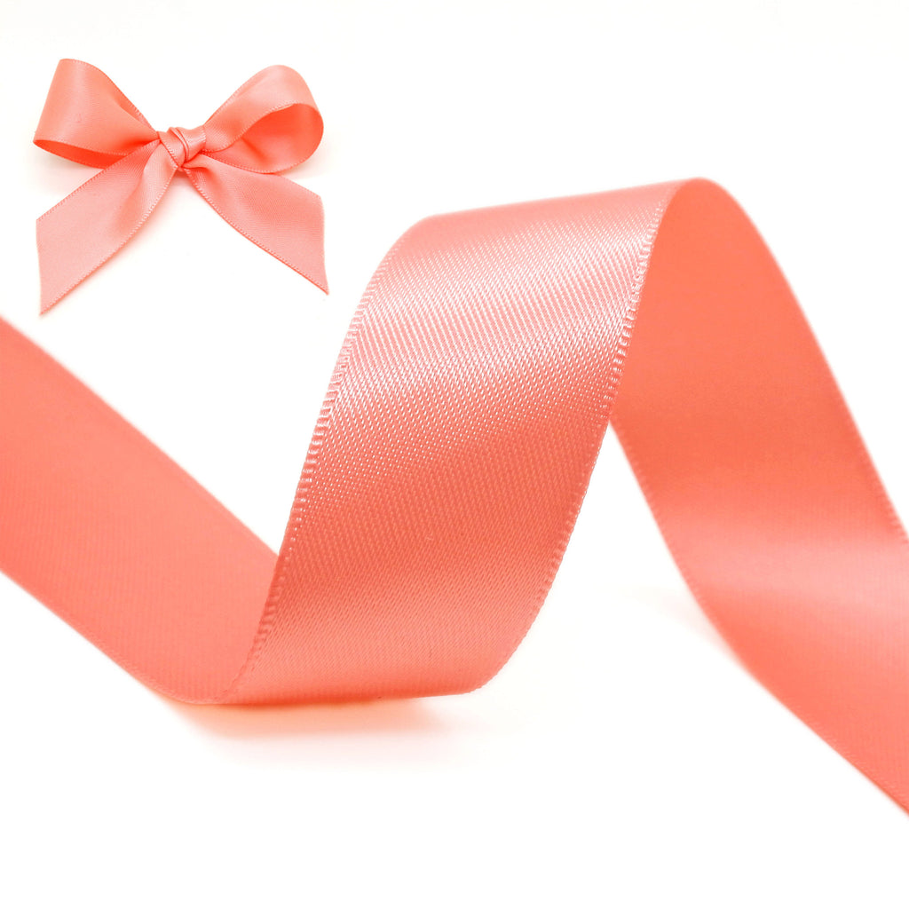 Light Coral Double Sided Satin Ribbon