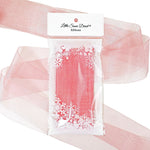 Coral Organza Sheer Ribbon