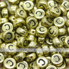 Vintage Gold Letter Alphabet Coin Beads (100 pcs)