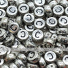 Vintage Silver Letter Alphabet Coin Beads (100 pcs)