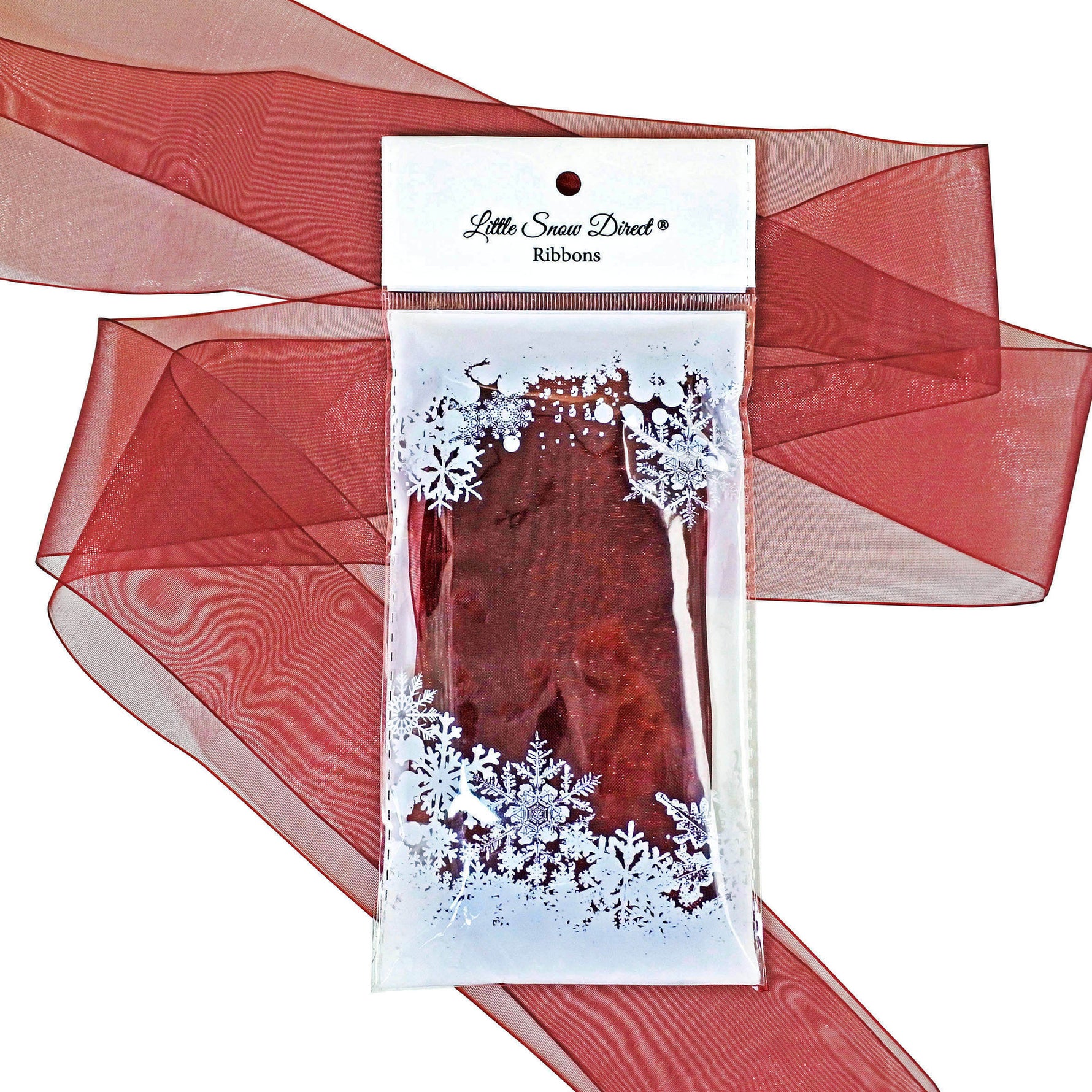 Dark Red Organza Sheer Ribbon