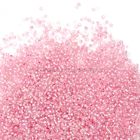 Baby Pink Silver Lined Glass Seed Beads (50g)
