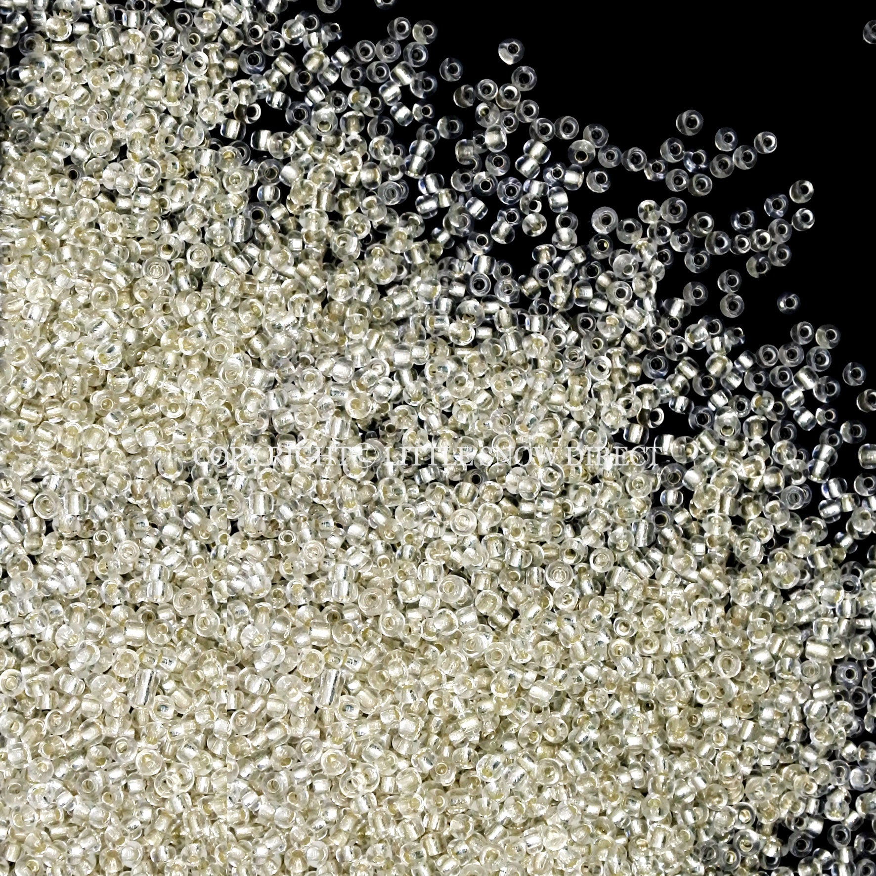 Clear Silver Lined Glass Seed Beads (50g)
