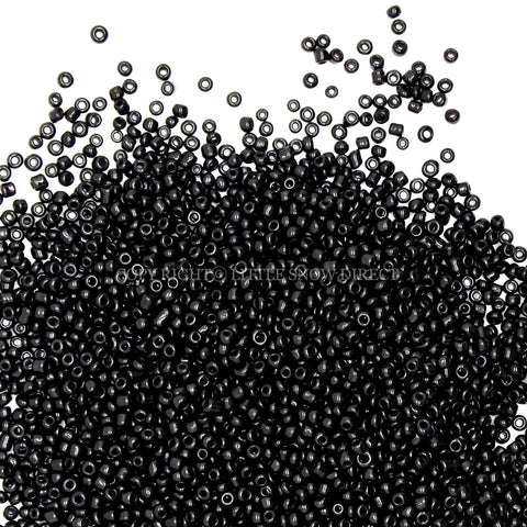 Black Glass Seed Beads (50g)