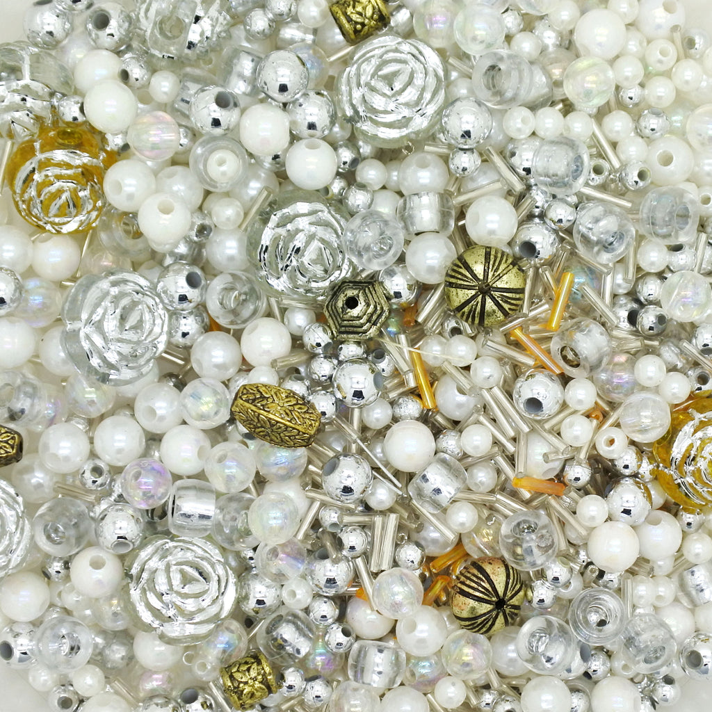 Pearl White Jewellery Making Mixed Beads