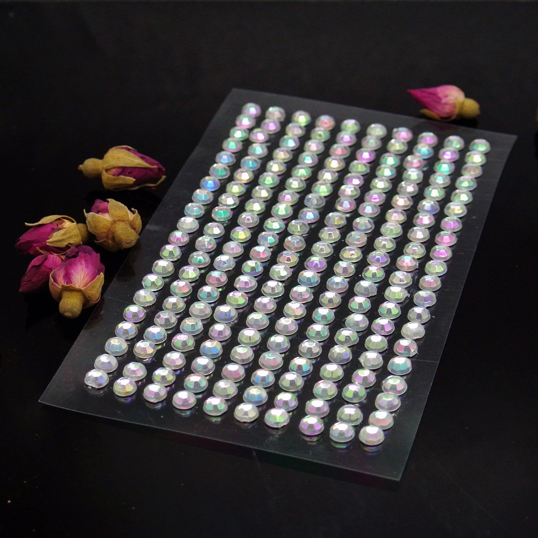 Crystal AB Self-Adhesive Stick On Rhinestone Gems (200pcs)