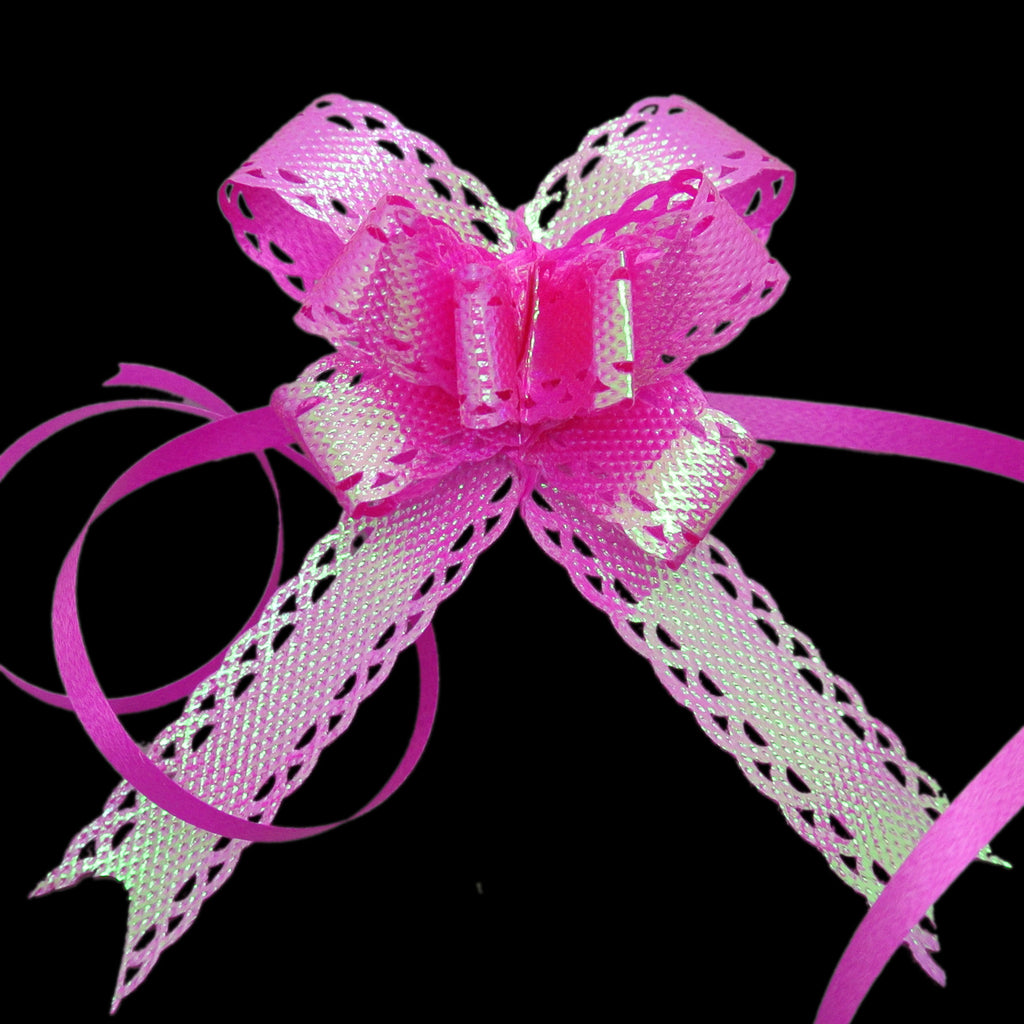 Cerise Pink Small Butterfly Pull Bow - Pack Of 10