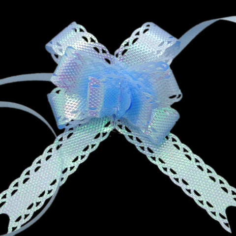 Baby Blue Small Butterfly Pull Bow - Pack Of 10