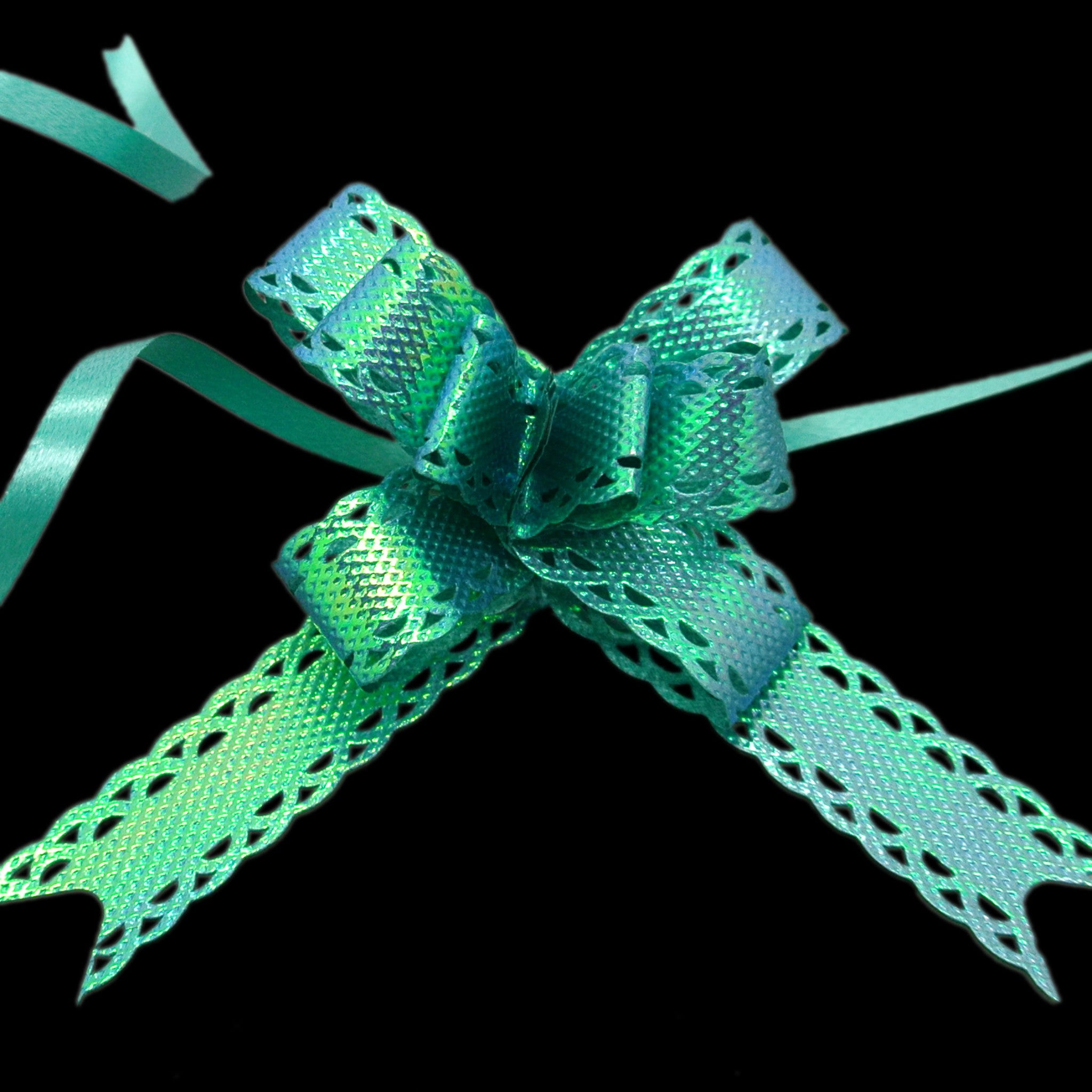 Teal Small Butterfly Pull Bow - Pack Of 10