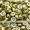 Vintage Gold Letter Alphabet Coin Beads (100 pcs)