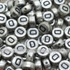 Vintage Silver Letter Alphabet Coin Beads (100 pcs)