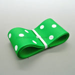 Emerald 38mm Polka Dot Grosgrain Ribbon