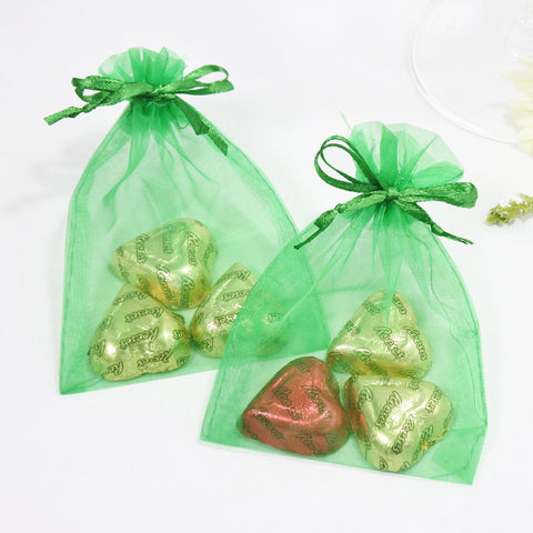 Emerald Organza Favour Bags - Pack of 10