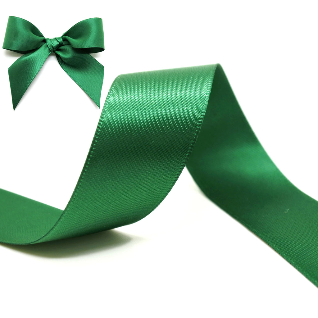 Forest Green Double Sided Satin Ribbon