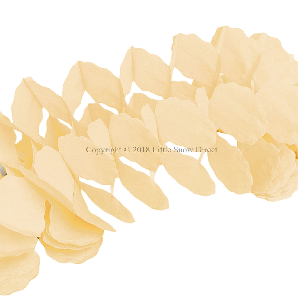 3.6m Four Leaf Clover String Tissue Paper Flower Garland Backdrop - Cream / Ivory