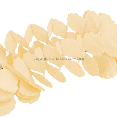 3.6m Four Leaf Clover String Tissue Paper Flower Garland Backdrop - Cream / Ivory