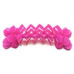 3.6m Four Leaf Clover String Tissue Paper Flower Garland Backdrop - Fuchsia