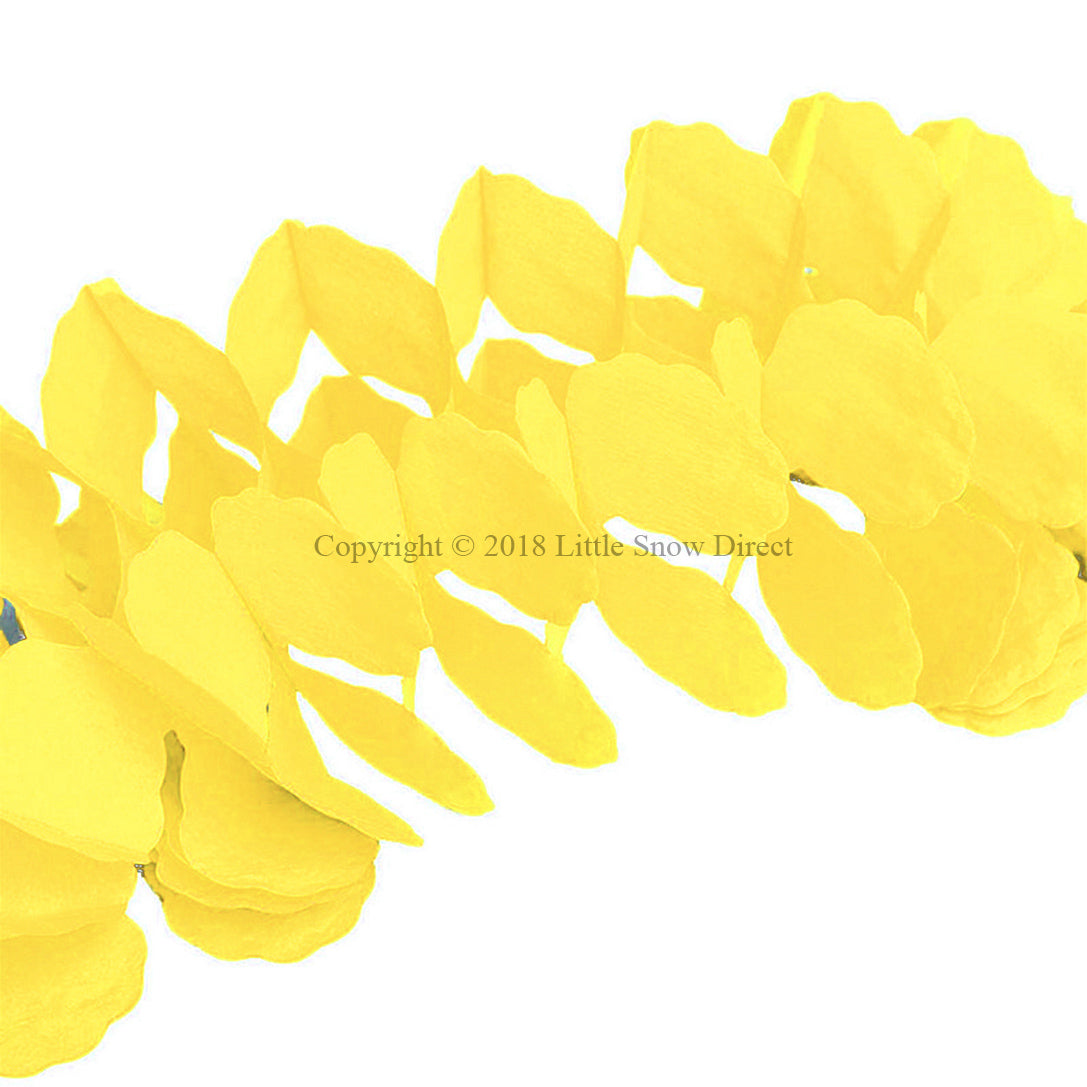 3.6m Four Leaf Clover String Tissue Paper Flower Garland Backdrop - Yellow Gold
