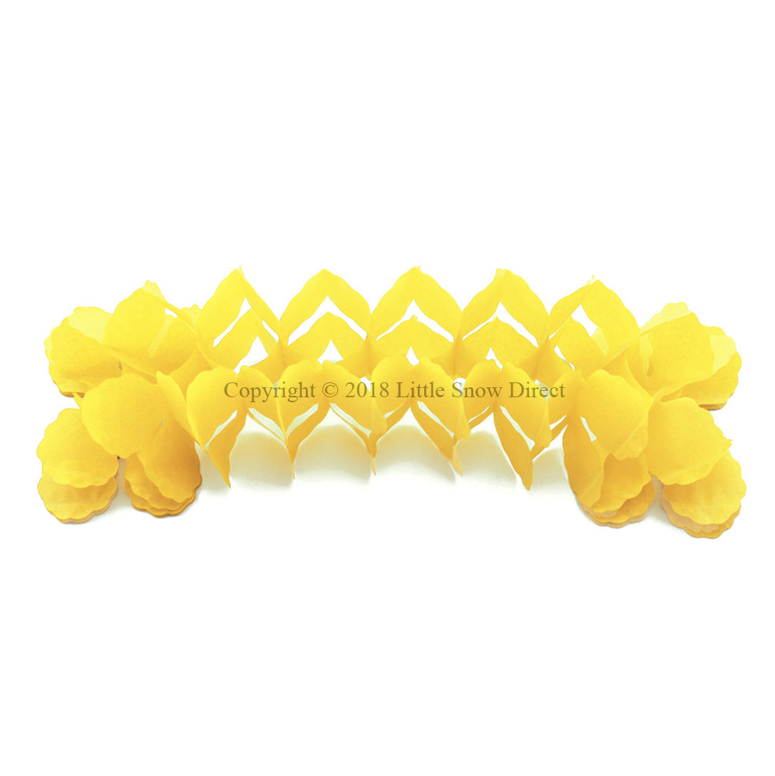 3.6m Four Leaf Clover String Tissue Paper Flower Garland Backdrop - Yellow Gold