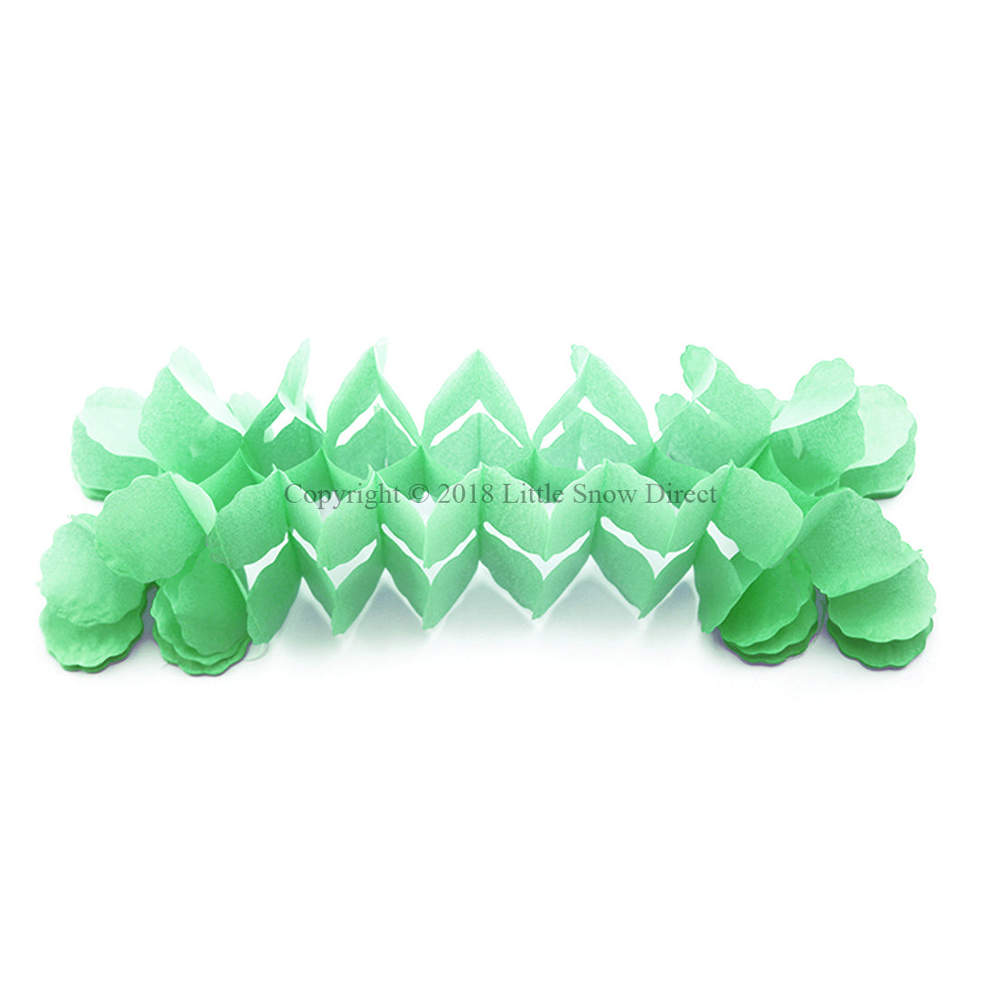 3.6m Four Leaf Clover String Tissue Paper Flower Garland Backdrop - Mint