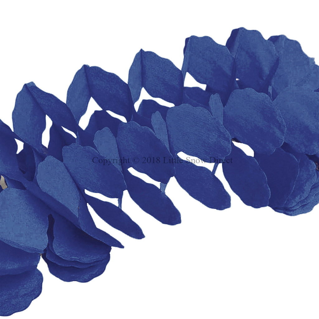 3.6m Four Leaf Clover String Tissue Paper Flower Garland Backdrop - Navy Blue