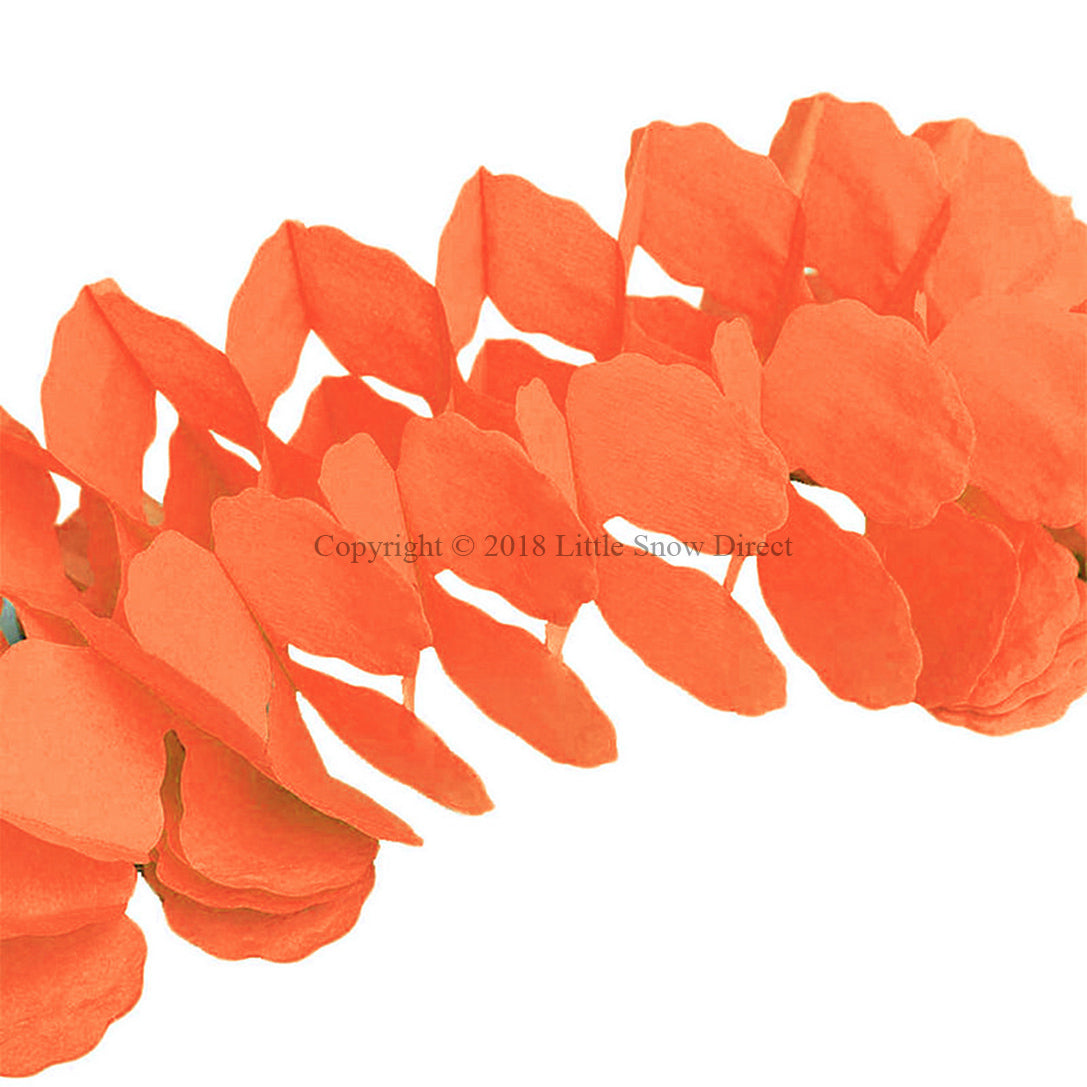3.6m Four Leaf Clover String Tissue Paper Flower Garland Backdrop - Orange