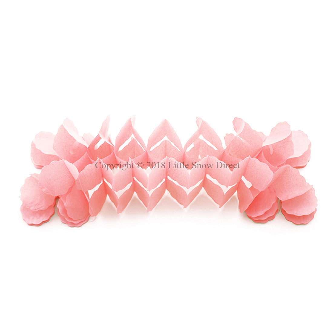 3.6m Four Leaf Clover String Tissue Paper Flower Garland Backdrop - Rose Pink