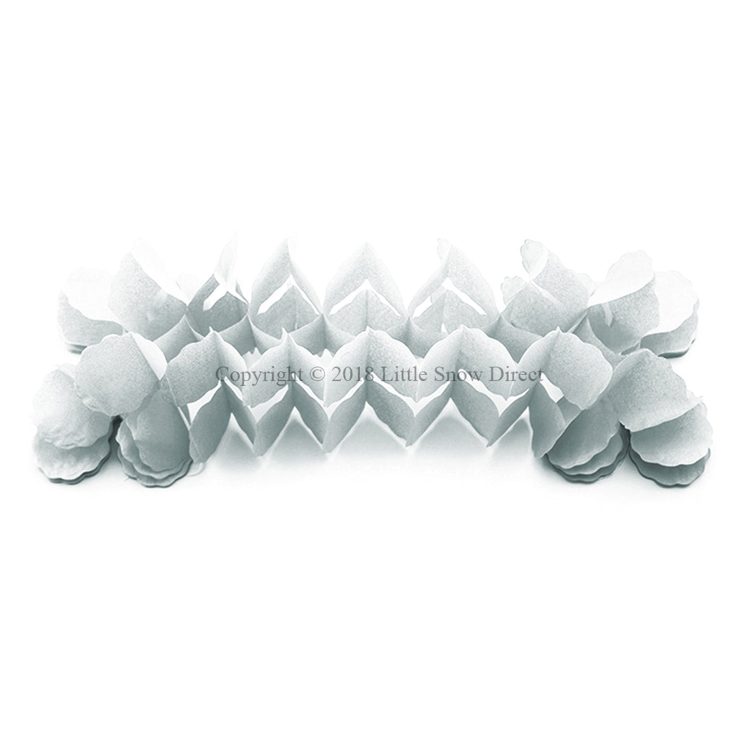 3.6m Four Leaf Clover String Tissue Paper Flower Garland Backdrop - Silver Grey