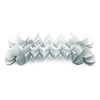 3.6m Four Leaf Clover String Tissue Paper Flower Garland Backdrop - Silver Grey