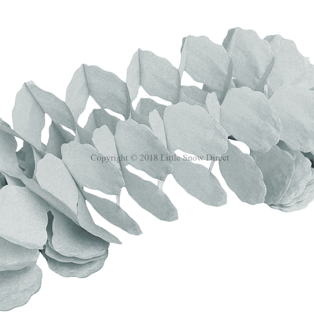 3.6m Four Leaf Clover String Tissue Paper Flower Garland Backdrop - Silver Grey