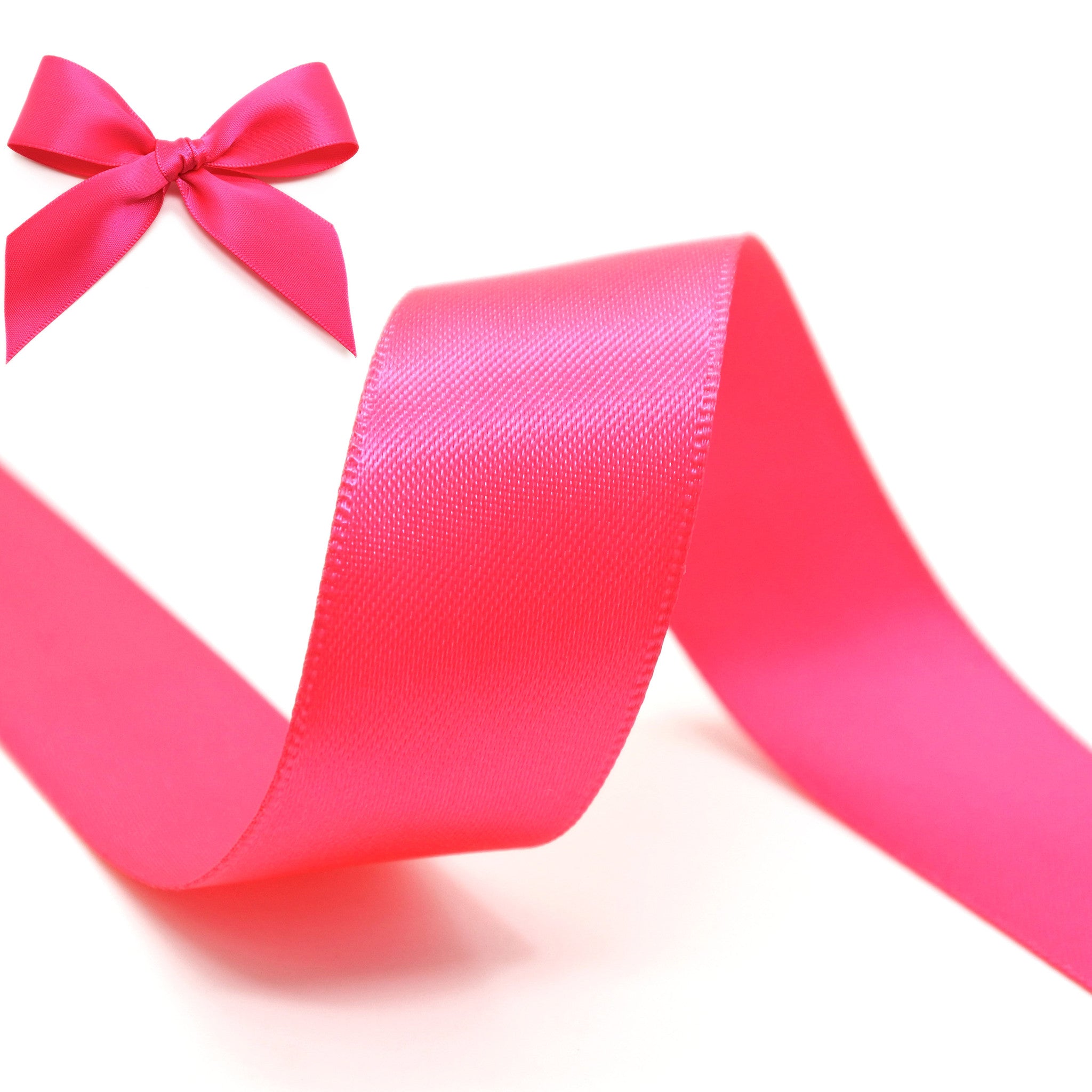 Cerise Double Sided Satin Ribbon