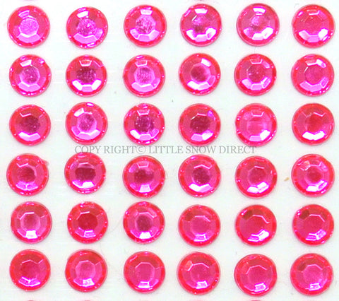 Cerise Self-Adhesive Stick On Rhinestone Gems (200pcs)