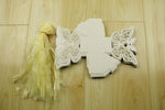 Ivory / Cream Butterfly Luxury Favour Boxes With Organza Ribbons - 20 pcs