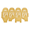 Champagne Gold Bride & Groom Luxury Favour Boxes With Organza Ribbons - 20 pcs