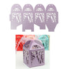 Lilac Bride & Groom Luxury Favour Boxes With Organza Ribbons - 20 pcs