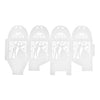 White Bride & Groom Luxury Favour Boxes With Organza Ribbons - 20 pcs