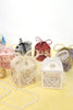 Ivory / Cream Love Heart Luxury Favour Boxes With Organza Ribbons - 20 pcs