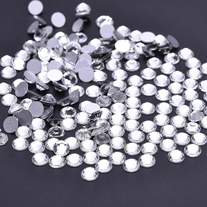 Crystal Clear Premium Glass Crystal Beads Flat Back Rhinestone Diamante - 1440 pcs