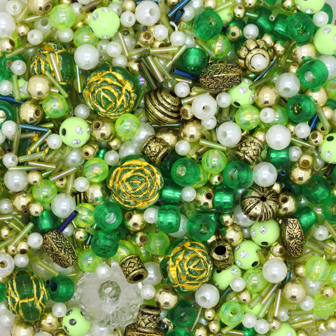 Green Jewellery Making Mixed Beads