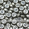 Vintage Silver Letter Alphabet Coin Beads (100 pcs)
