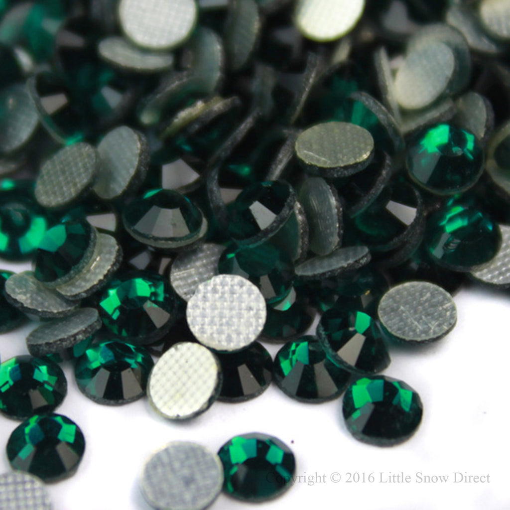 Forest Green Hot Fix Crystal Iron On Rhinestones Gems