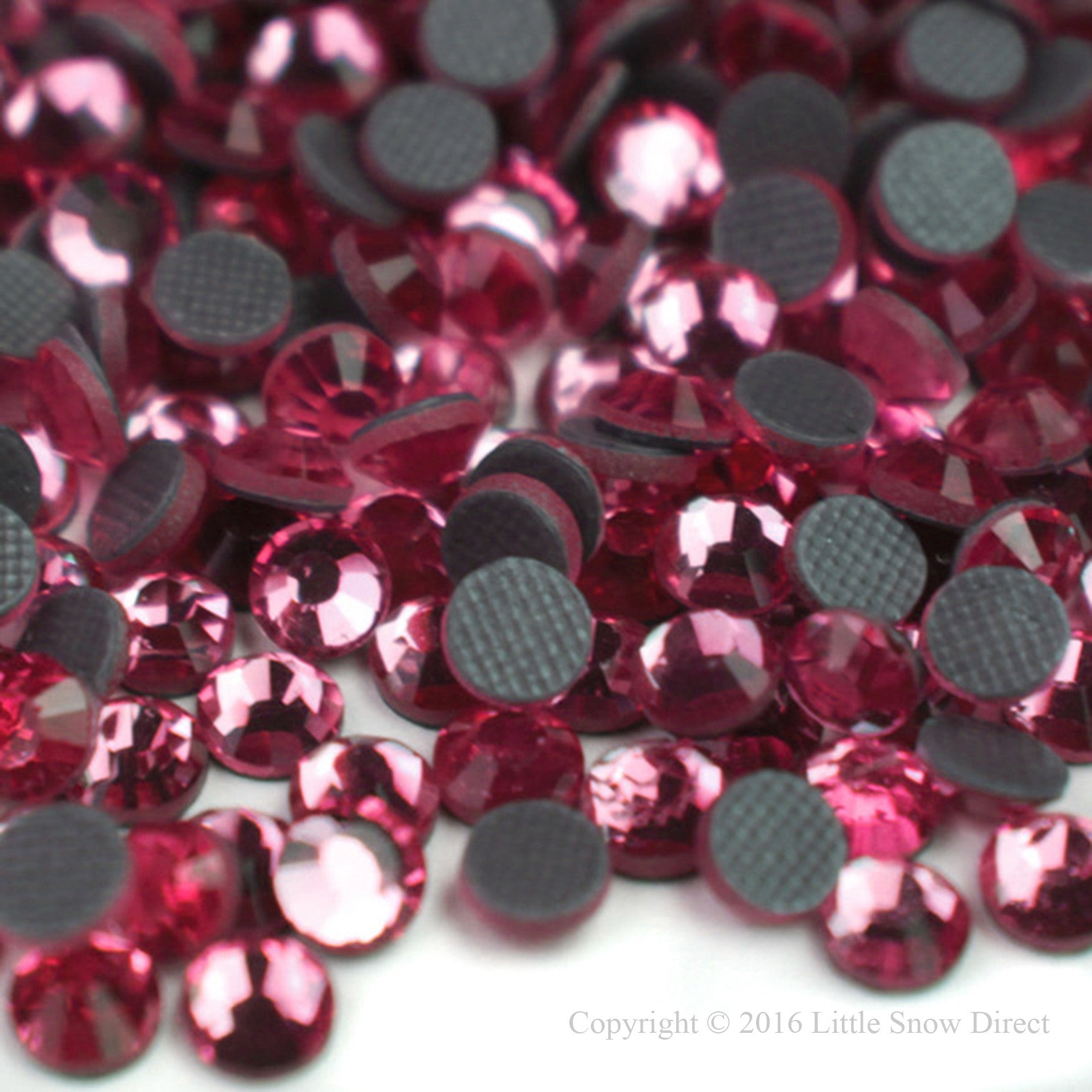 Cerise Hot Fix Crystal Iron On Rhinestones Gems