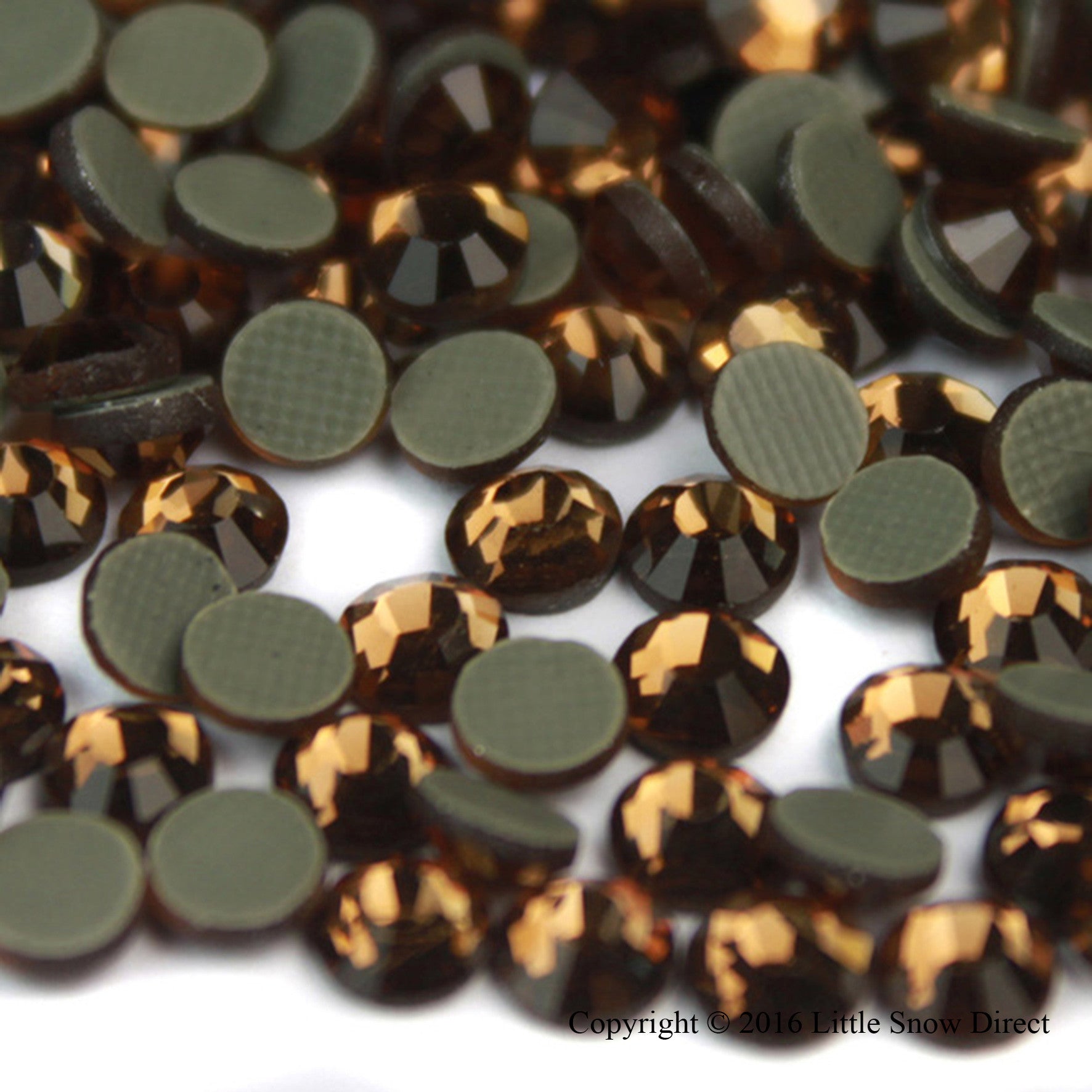 Golden Brown Hot Fix Crystal Iron On Rhinestones Gems