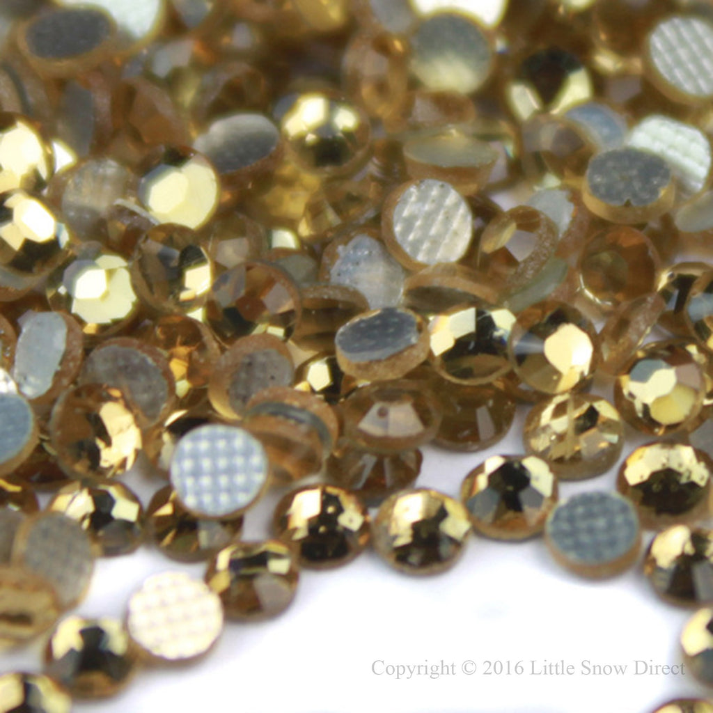 Golden Shadow Hot Fix Crystal Iron On Rhinestones Gems