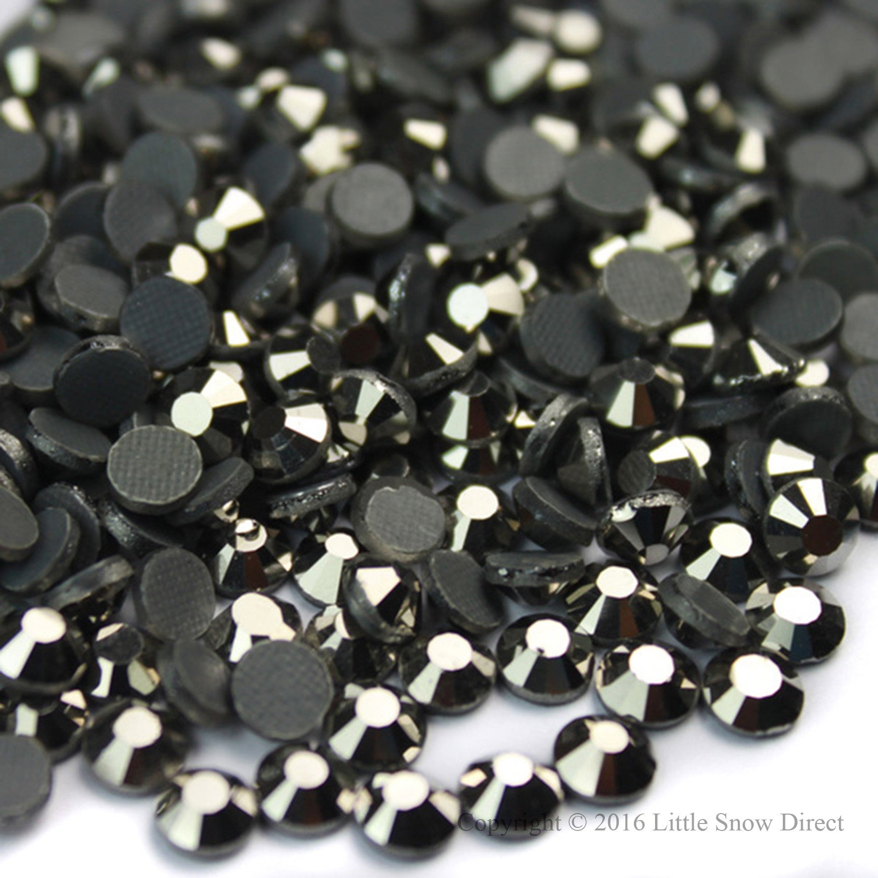 Jet Hematite Hot Fix Crystal Iron On Rhinestones Gems