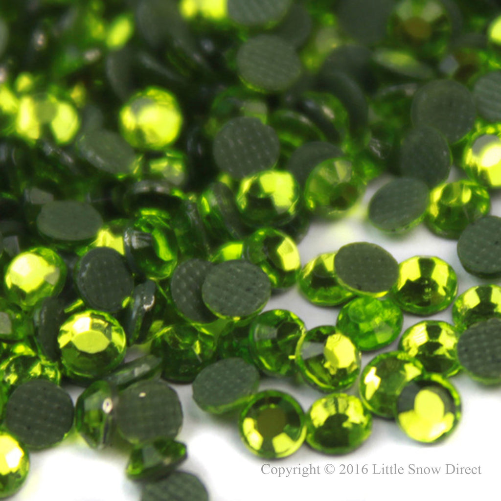 Olive Green Hot Fix Crystal Iron On Rhinestones Gems