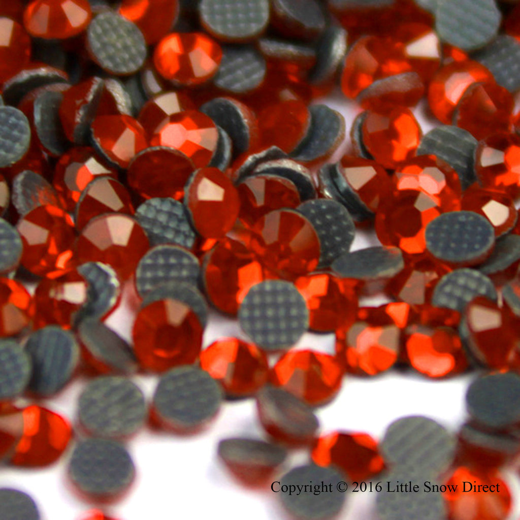 Orange Hot Fix Crystal Iron On Rhinestones Gems