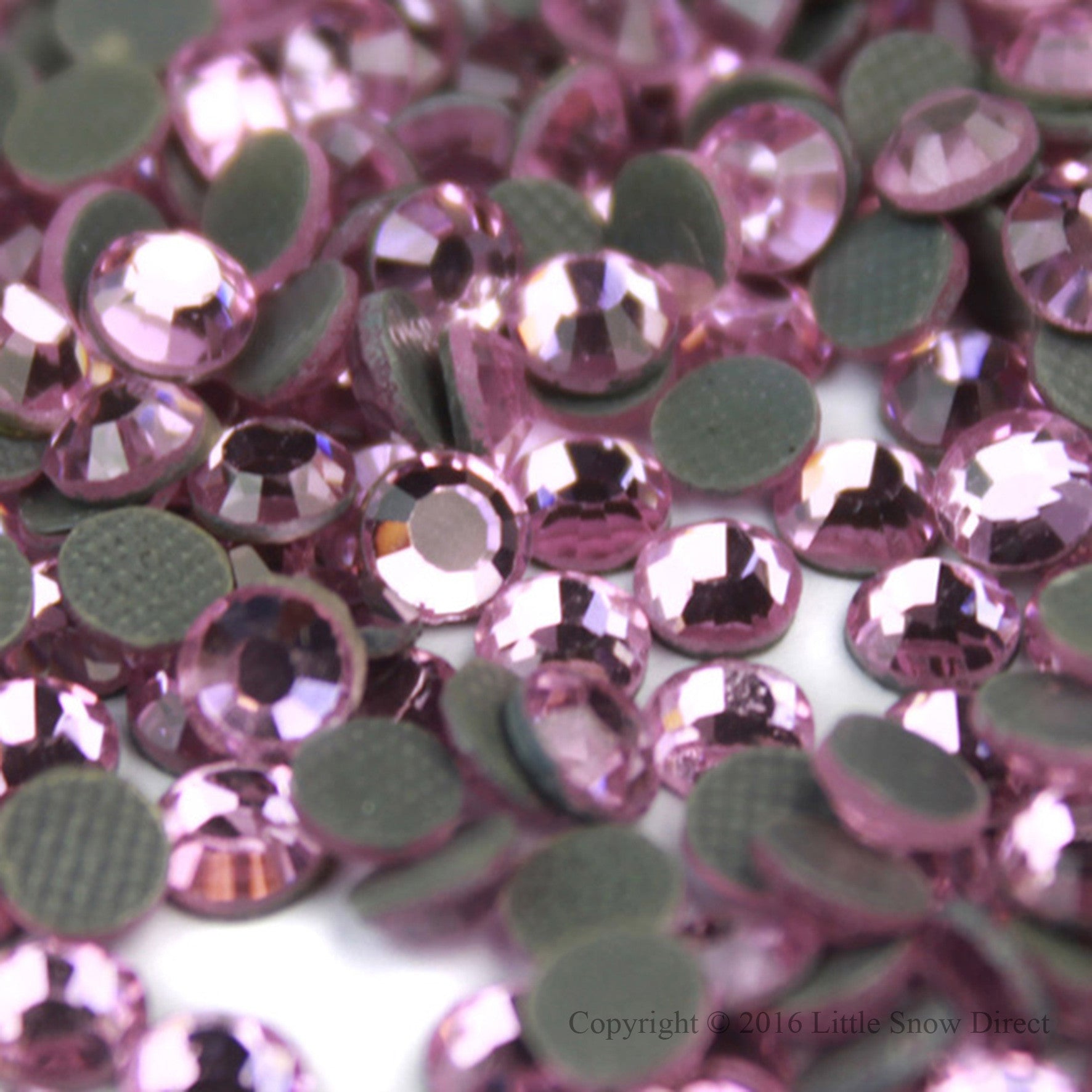 Rose Pink Hot Fix Crystal Iron On Rhinestones Gems